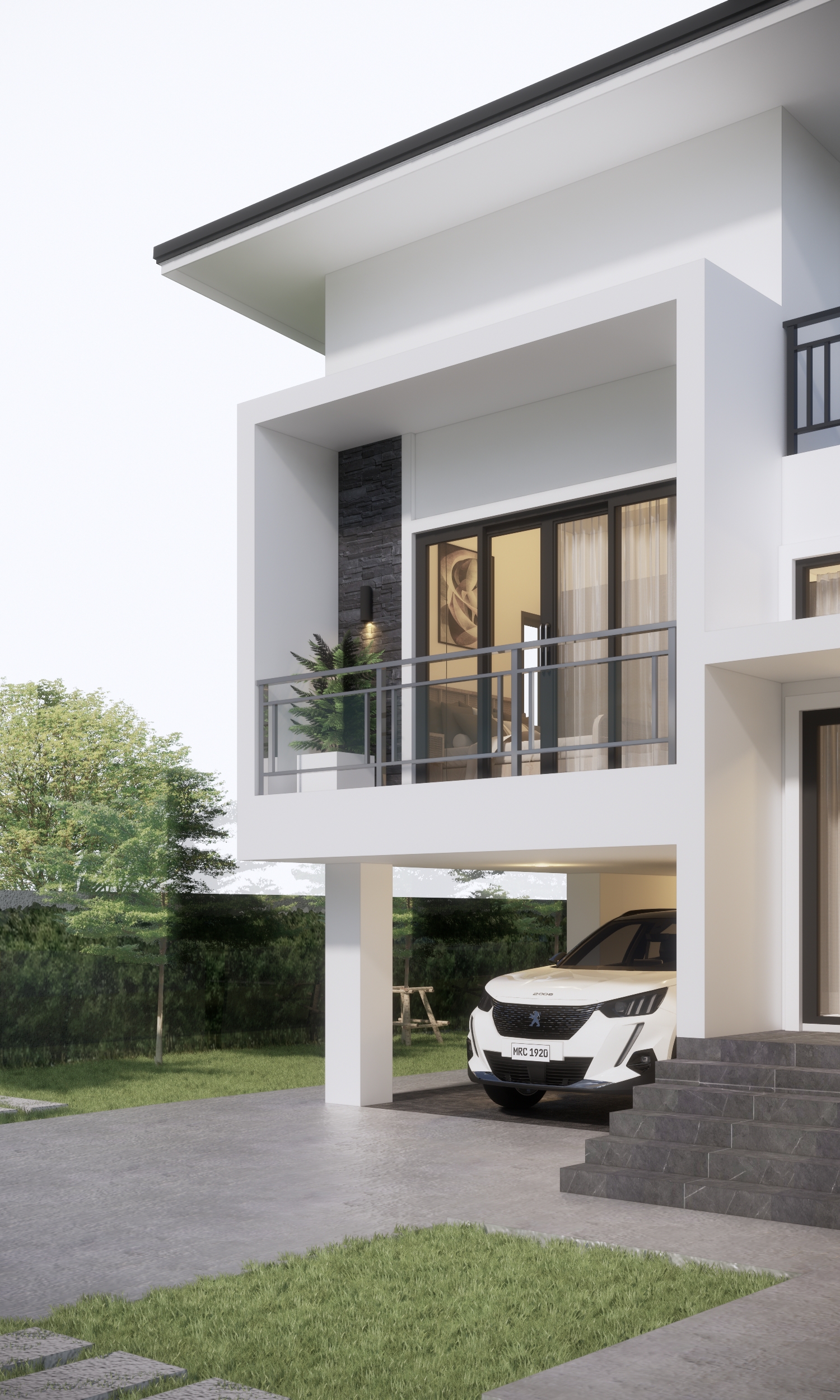 ผลงานออกแบบบ้านสไตล์โมเดิร์น